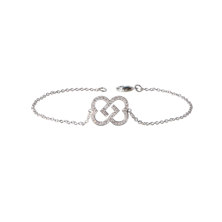 MIN Bracelet Whitegold with diamonds